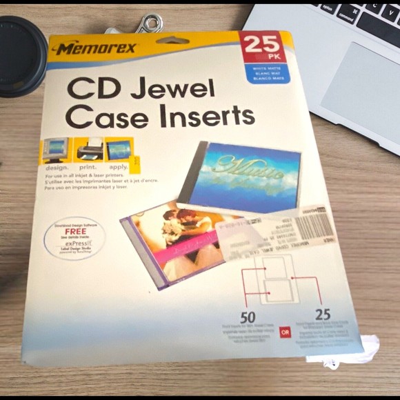 Office Memorex Cd Jewel Case Inserts In Package New Sealed Poshmark